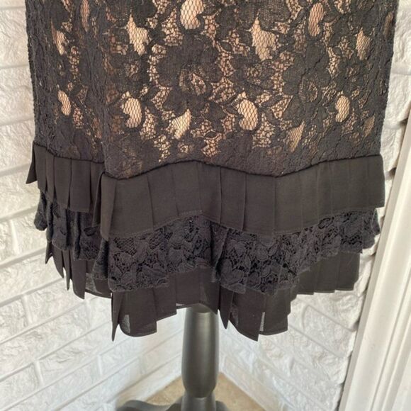 Jessica Simpson Flapper-Style Ruffle Lace Dress w/ Slip - Picture 5 of 6